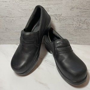 Ariat Expert Safety SD Composite Toe Work Clogs Black Leather Women Size 7.5B